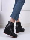 Chic Wedge Platform High Heel Ankle Boots for Effortless Style