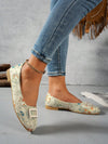 Chic Multi-Color Embroidered Slip-On Flats with Rhinestone Accents - Perfect for Casual Days