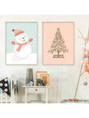 Festive Cheer: 6-Piece Nordic Christmas Canvas Poster Set for Home Décor