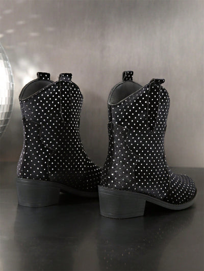 Chic Minimalist Ankle Boots with Glitter Detail – Comfortable, Anti-Slip, and Versatile Style