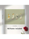 Whimsical Geese Parade Canvas Art Print - Charming Frameless Decor for Home and Office