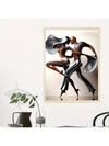 Abstract Tango Dance Canvas Art - Stylish High-Heeled Dancers Poster for Modern Home Decor