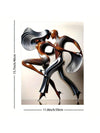 Abstract Tango Dance Canvas Art - Stylish High-Heeled Dancers Poster for Modern Home Decor