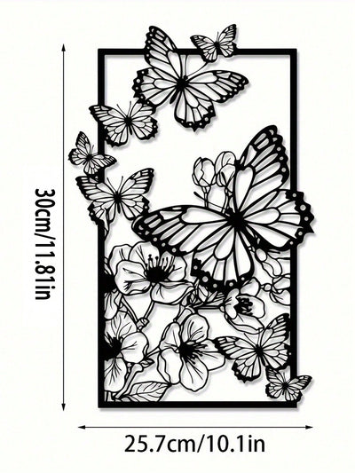 Enchanting Butterfly Floral Metal Wall Sculpture – A Stylish Touch for Your Home Décor