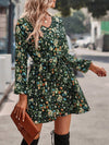 Chic Floral V-Neck Midi Dress with Waist Belt – Perfect for Every Occasion