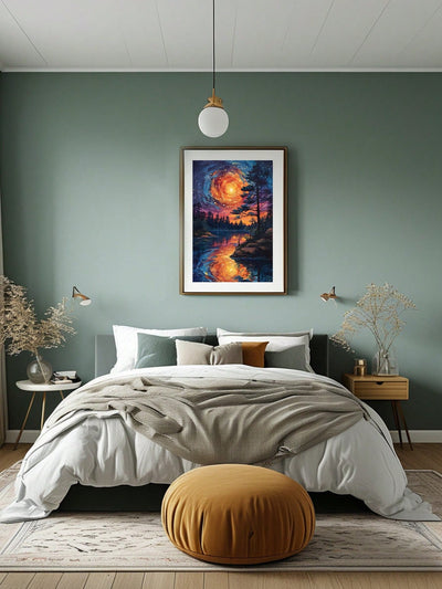 Starry Night Serenity: Van Gogh-Inspired Canvas Art for Timeless Home Decor