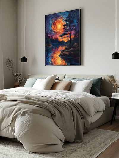 Starry Night Serenity: Van Gogh-Inspired Canvas Art for Timeless Home Decor