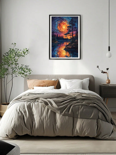 Starry Night Serenity: Van Gogh-Inspired Canvas Art for Timeless Home Decor