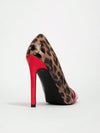 Chic Leopard Print High Heel Pumps with Patent Leather Detail