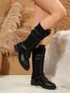 Chic & Comfortable: Women's Round Toe Chunky Heel Ankle Boots with Side Zipper