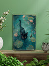 Whimsical Black Cat Wood Art Print – Stylish Abstract Wall Decor for Every Room