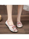 Chic Retro Embroidered Net Cloth Flats - Breathable Versatile Women's Shoes