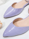 Chic Comfort: Plus Size Pink Pointed-Toe Flat Sandals with Anti-Slip Design for All Seasons