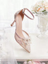 Elegance Unleashed: Floral Lace Pointed Toe Stiletto Heels