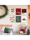 Festive Cheer: 6-Piece Frameless Christmas Car Canvas Art Set for Holiday Decor