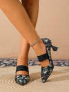 Chic Black Floral High-Heel Pumps - Stylish Pointed Toe Design for Autumn Elegance