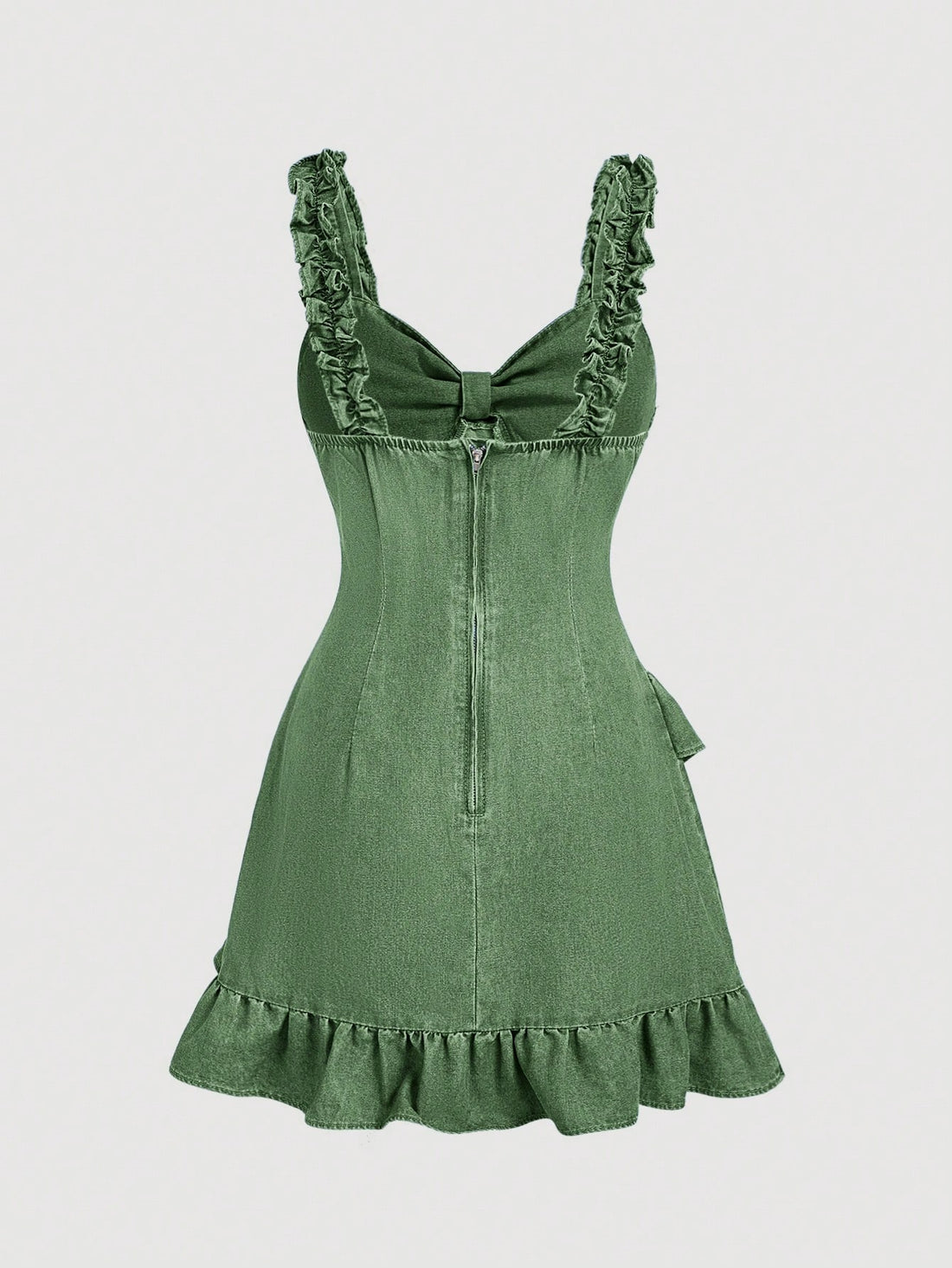 Elevate your style with our chic Y2K Denim Cami Dress! This versatile piece features a ruffled bow tie for a touch of elegance. Perfect for parties or daily wear, this dress will make you stand out in a crowd. Bring a touch of charm and sophistication to any occasion with this must-have dress!