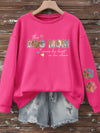 Cozy Letter Print Long Sleeve Sweatshirt - Perfect for Casual Fall & Winter Style