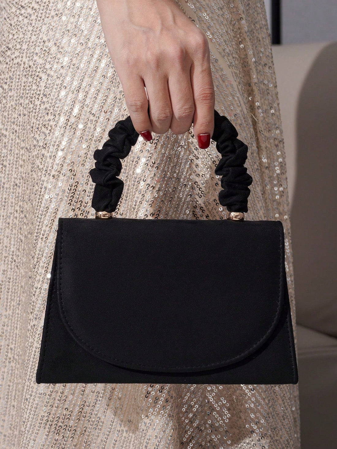 Add a splash of charm to your evening with this Elegant Wrinkled Clutch Handbag. Its unique textured design turns heads while keeping your essentials close. Perfect for parties and special events, it adds a playful yet sophisticated touch to any outfit. Compact and stylish, it’s the ideal companion for your next night out.