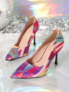 Chic & Alluring: Pointed Toe Super High Heel Pumps with Stylish Prints