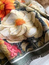 Elegant Butterfly Floral Jacquard Scarf: Warm Faux Cashmere Shawl for Autumn & Winter