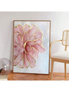 Elegant Pink Peony Canvas Art with Gold Accents – Modern Nordic Wall Decor for Any Space