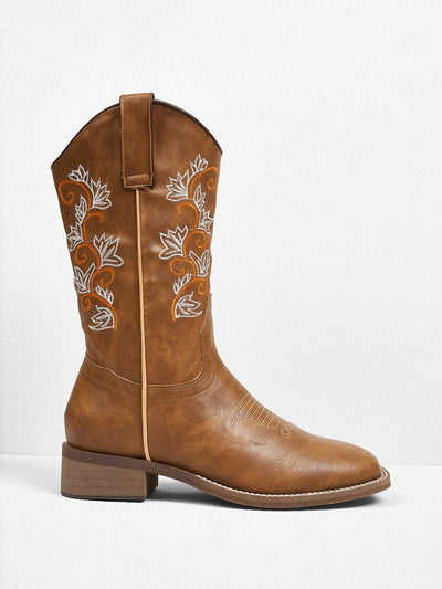 Vintage Western Embroidered Boots for Women - Chic & Stylish Footwear