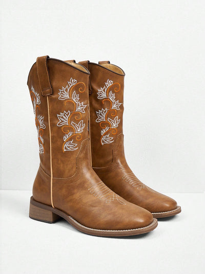 Vintage Western Embroidered Boots for Women - Chic & Stylish Footwear