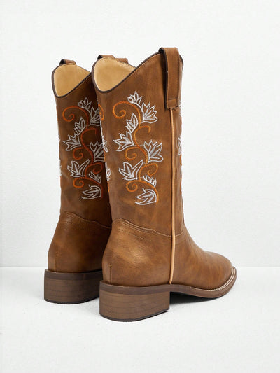 Vintage Western Embroidered Boots for Women - Chic & Stylish Footwear