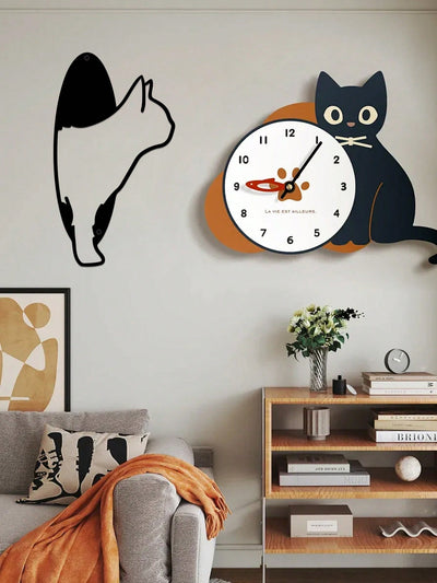 Whimsical Metal Cat Silhouette Wall Decor – Purr-fect for Year-Round Home & Outdoor Festivities