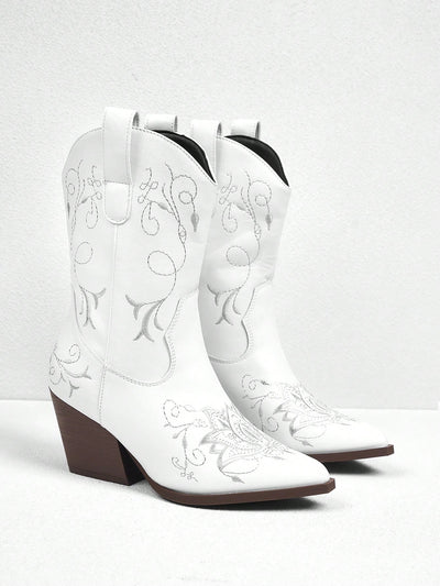 Chic Embroidered Western Cowboy Boots for Women - Perfect for Parties