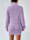 Cozy Chic: Women's Autumn & Winter Stand Collar Pullover Sweater Dress