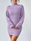 Cozy Chic: Women's Autumn & Winter Stand Collar Pullover Sweater Dress