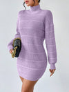 Cozy Chic: Women's Autumn & Winter Stand Collar Pullover Sweater Dress