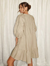 Chic Summer Ruffle Hem Linen Dress for Effortless Elegance