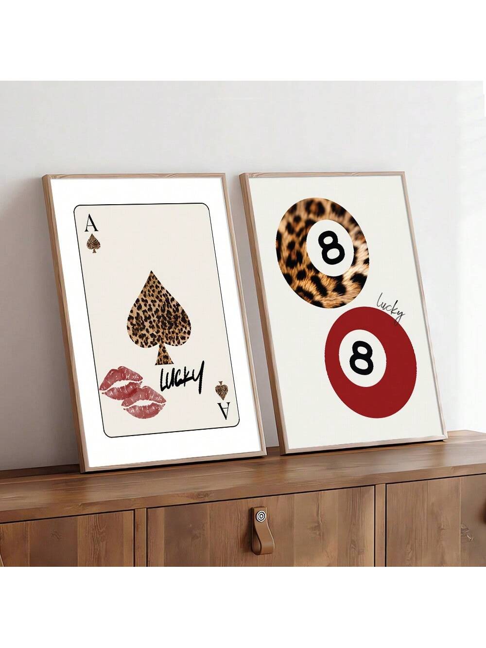 Introduce a maximalist touch to your space with our Funky Leopard 8-Ball Art Poster Set. Featuring trendy aesthetic canvas prints, this unframed set is bound to add a bold and stylish statement to any room. Embrace the energetic vibes of this set and elevate your interior decor with ease.