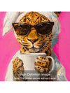 Trendy Leopard Coffee Canvas Print - Chic Animal Wall Art for Aesthetic Home Decor