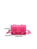 Side carry view of mini adjustable strap bag for shopping