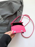 Back detail of compact mini chain crossbody bag