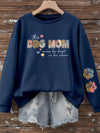 Cozy Letter Print Long Sleeve Sweatshirt - Perfect for Casual Fall & Winter Style