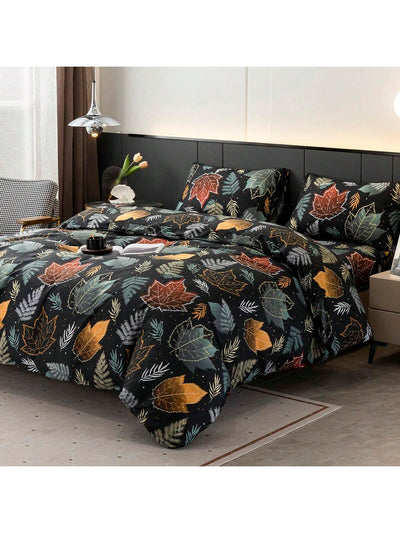 Cozy Chic: 3-Piece Printed Bedding Set - Soft Duvet Cover & Pillowcases for All-Season Comfort