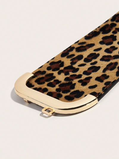 Chic Leopard Print Elastic Waistband with Adjustable Drawstring – Perfect for Everyday Style