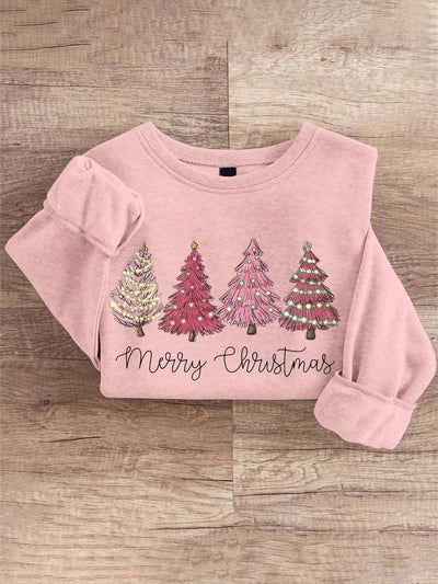 Festive Flair: Women's Loose Fit Christmas Chicken Print Sweatshirt