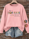 Cozy Letter Print Long Sleeve Sweatshirt - Perfect for Casual Fall & Winter Style