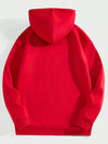 Cozy Men's Red Fleece-Lined Hoodie: Perfect for the Holidays