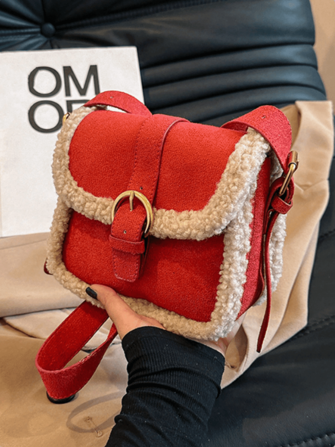 Stay stylish and cozy this winter with our Cozy Furry Mini Deer Crossbody Bag. Made from soft, furry material, this bag adds a touch of cuteness to any outfit. Its compact size makes it perfect for carrying your essentials while on the go. Stay fashionably warm with this must-have winter accessory.