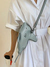 Whimsical Shark Crossbody Bag: Cute Stuffed Animal Design for Trendy Women!