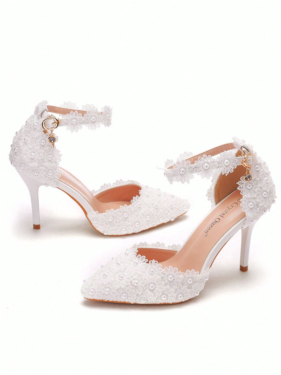 Step into elegance with these stunning white lace high heel sandals—the perfect finishing touch for your big moments. Crafted with delicate lace detailing and a graceful heel, they effortlessly elevate any wedding, party, or special occasion look. Whether you're walking down the aisle or dancing the night away, these sandals blend timeless sophistication with modern style. Comfortable enough to wear all day, yet glamorous enough to turn heads. Make every step count in footwear that's as memorable as the occ