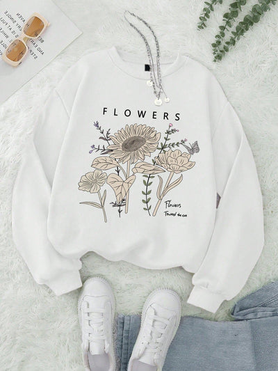 Cozy Snowman Print Sweatshirt for Women - Perfect for Winter Vibes