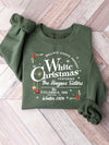 Cozy Up for Christmas: Fleece-Lined Casual Slogan Sweatshirt